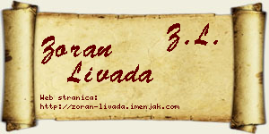 Zoran Livada vizit kartica
